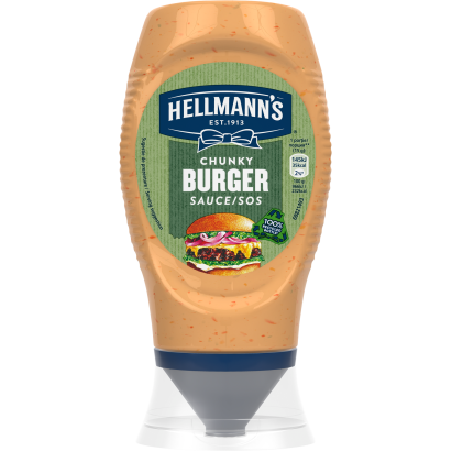 Hellmann's burger szósz csemegeuborka és vöröshagyma darabokkal 258 g