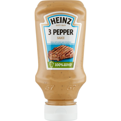 Heinz krémes szósz fekete-, fehér- és zöldborssal 220 g