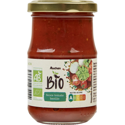 Auchan Kedvenc Bio bazsalikomos paradicsomszósz 200 g