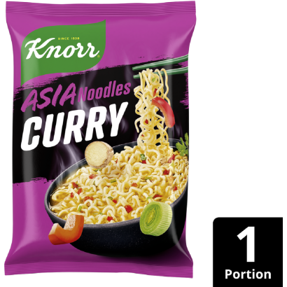 Knorr Asia Noodles ázsiai jellegű instant tésztás leves curry ízesítéssel 70 g