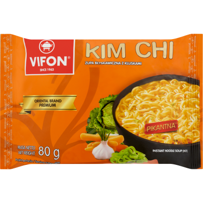 Vifon Kim Chi hagyományos koreai csípős instant tésztás leves 80 g