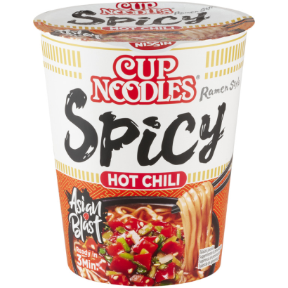 Nissin Cup Noodles instant tésztaleves csípős fűszeres ízesítéssel ázsiai módra 66 g