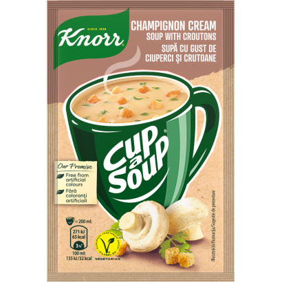 Knorr Cup a Soup instant gombakrémleves zsemlekockával 15 g