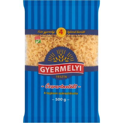 Gyermelyi csavartmetélt 4 tojásos száraztészta 500 g