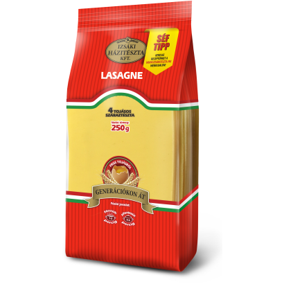 Izsáki Házitészta lasagne 4 tojásos száraztészta 250 g