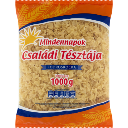 Mindennapok Családi Tésztája fodroskocka tojásnélküli száraztészta 1000 g