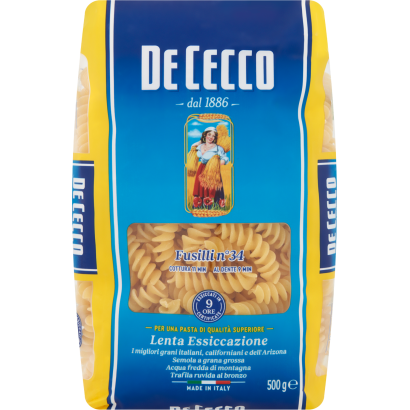 De Cecco fusilli durum búzadarából készült tészta 500 g