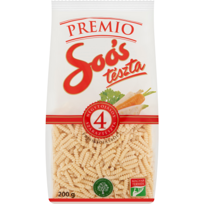 Soós Premio csiga négytojásos száraztészta 200 g