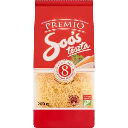 Soós Premio boglyascérna házi jellegű nyolctojásos száraztészta 200 g