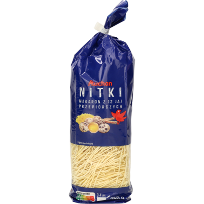 Auchan Kedvenc 12 db Fürjtojásos tészta, cérnametélt 250 g