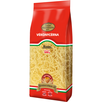Izsáki vékonycérna 4 tojásos száraztészta 500 g