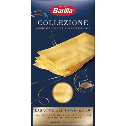 Barilla Lasagne 4 tojásos durum száraztészta lapok 500 g