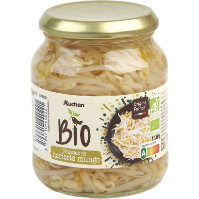 Auchan Kedvenc Bio mungóbabcsíra cukros-ecetes lében 175 g