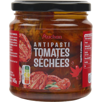 Auchan Kedvenc szárított rehidratált paradicsom napraforgóolajban 285/145 g