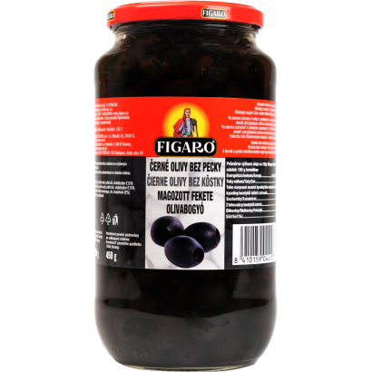 Figaro magozott fekete olivabogyó 920g/450 g