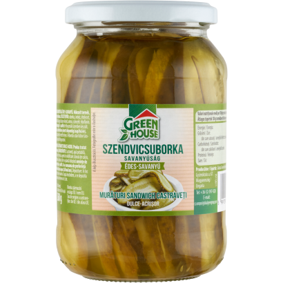 Green House édes-savanyú szendvicsuborka savanyúság 510 g