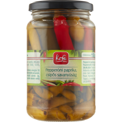 Kofa pepperóni paprika, csípős savanyúság 350 g