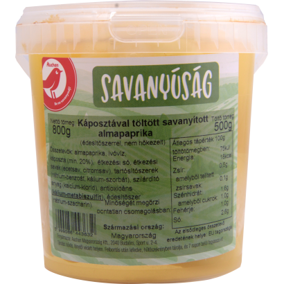 Auchan Kedvenc Káposztával töltött savanyított almapaprika vödrös 500 g