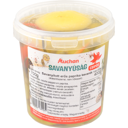 Auchan Kedvenc Savanyított erős paprika keverék 400 g