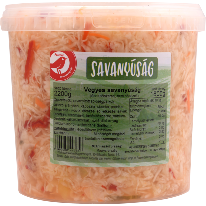 Auchan Kedvenc Vegyes savanyúság vödrös 1,8 kg