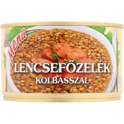 Menü lencsefőzelék kolbásszal 400 g