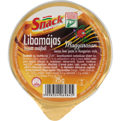 Snack Szeged libamájas hízott májból magyarosan 75 g