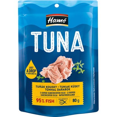 Hamé tonhal darabok napraforgóolajban 80 g