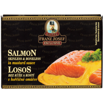 Kaiser Franz Josef Exclusive lazac bőr és szálka nélkül, mustáros szószban 110 g