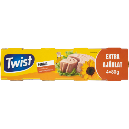 Twist tonhaltörzs napraforgóolajban 4 x 80 g (320 g)
