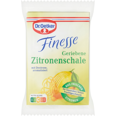 Dr. Oetker Finesse reszelt citromhéj, dextrózzal és aromával 3 x 6 g (18 g)