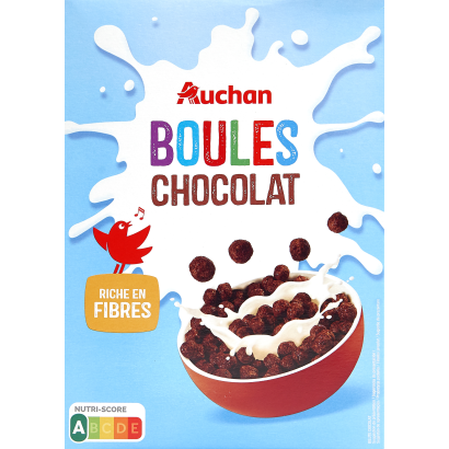 Auchan Kedvenc csokoládés gabonagolyó 375 g