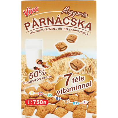 Viva mogyorós krémmel töltött gabonapehely párnácska 750 g