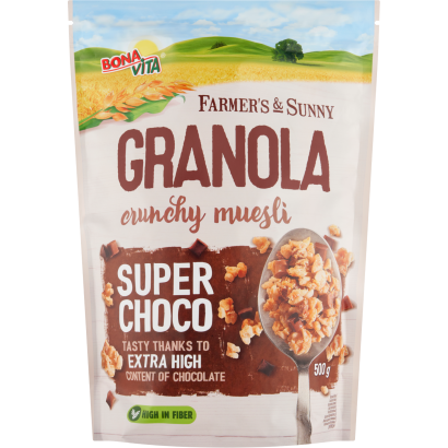 Bona Vita Farmer's & Sunny granola müzli szuper csokival 500 g