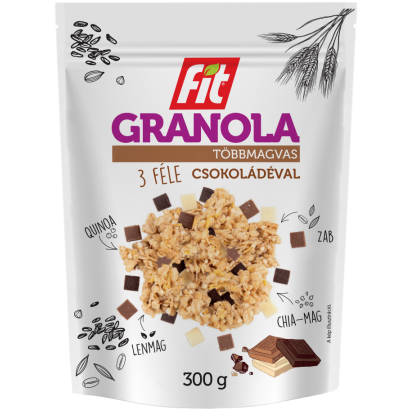 Fit Granola 3 féle csokoládéval 300 g