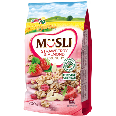 Crunchy müzli eper és mandó 700 g
