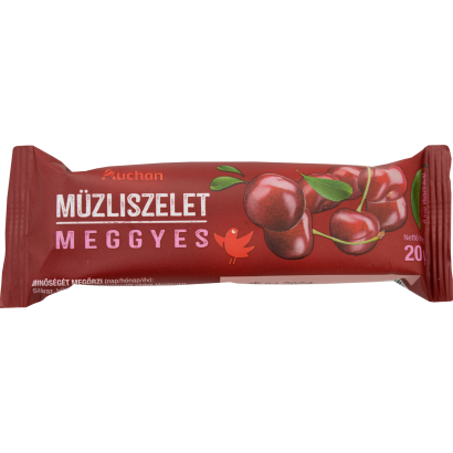 Auchan Kedvenc Meggyes müzliszelet édesítőszerrel RSPO/MB 20 g