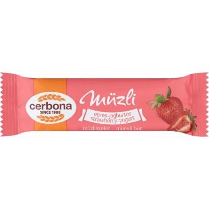 Cerbona epres-joghurtos müzliszelet epres bevonó talppal 20 g