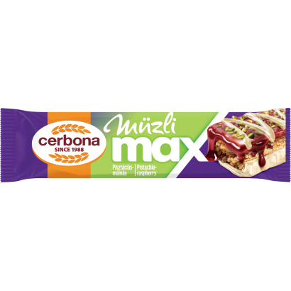 Cerbona MAX Pisztáciás-málnás müzliszelet 30 g