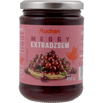 Auchan Kedvenc meggy extradzsem 450 g