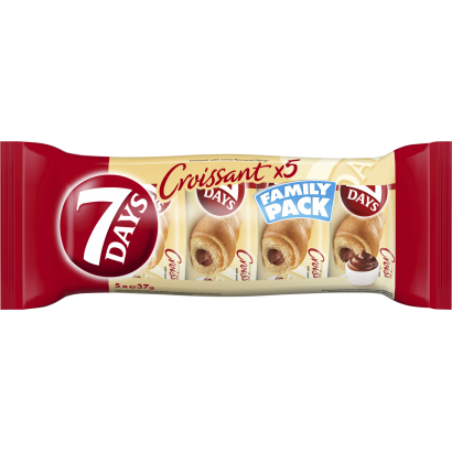 7DAYS Family Pack croissant kakaós töltelékkel 5 x 37 g (185 g)