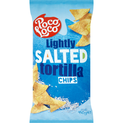 Poco Loco Tortilla enyhén sózott kukoricachips 450 g