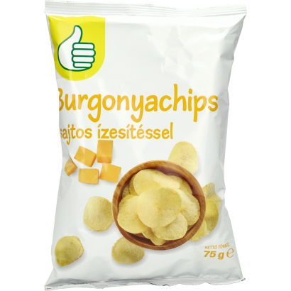 Auchan Tipp sajtos chips 75 g