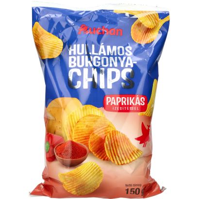 Auchan Kedvenc paprikás hullámos chips 150 g