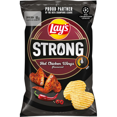 Lay's Strong burgonyachips csípős húsos jellegű ízesítéssel 55 g