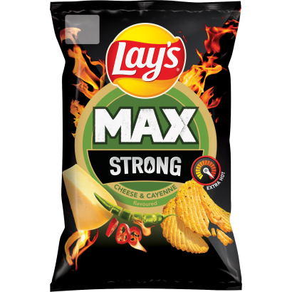 Lay's Max Strong sajt és csípőspaprika ízű burgonyachips 120 g