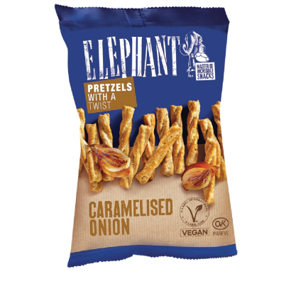 Elephant csavart perec karamellizált hagyma ízesítéssel 80 g