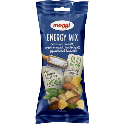 Mogyi Energy Mix szárazon pirított, sózott magvak, kandírozott gyümölcsök keveréke 55 g