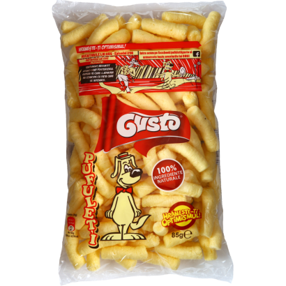 Gusto Pufoletti natur ízesítésű extrudált kukorica pehely 85 g