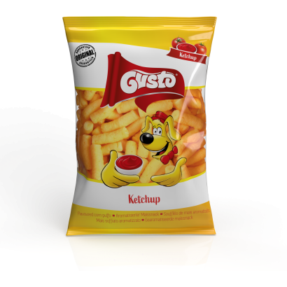 Gusto ketchup ízestésű extrudált kukoricapehely 80 g