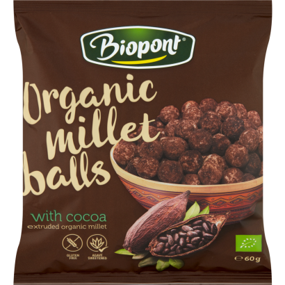 Biopont bio gluténmentes kakaós kölesgolyó 60 g